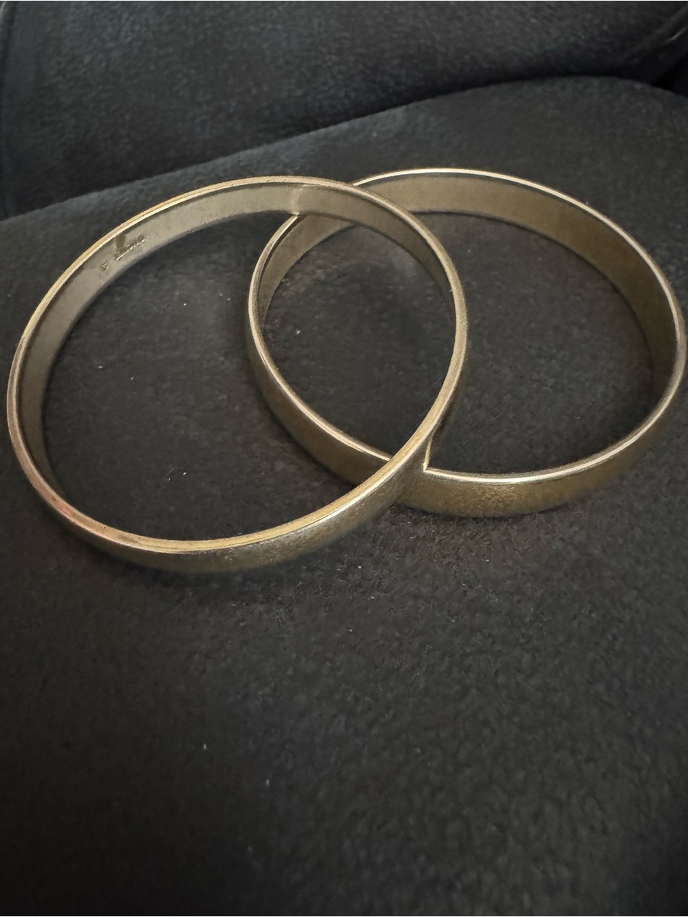 Monet Gold Tone Textured Bangle Bracelets-set of 2